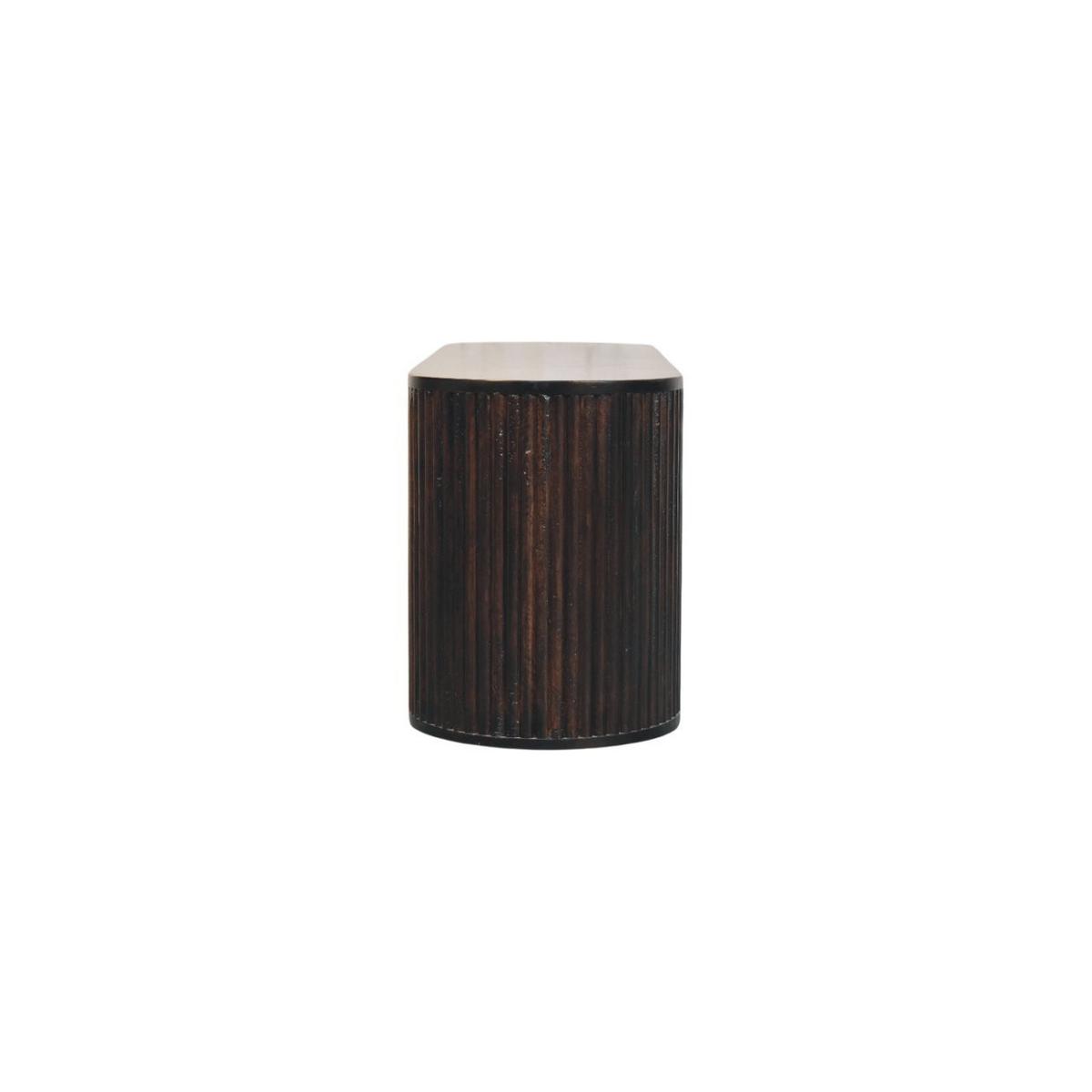 SITZBANK mit edlem Samtbezug in Mokka-Finish, dunkelbraun - Dunkelbraun, Holz (125/45/35cm) - Artisan Furniture