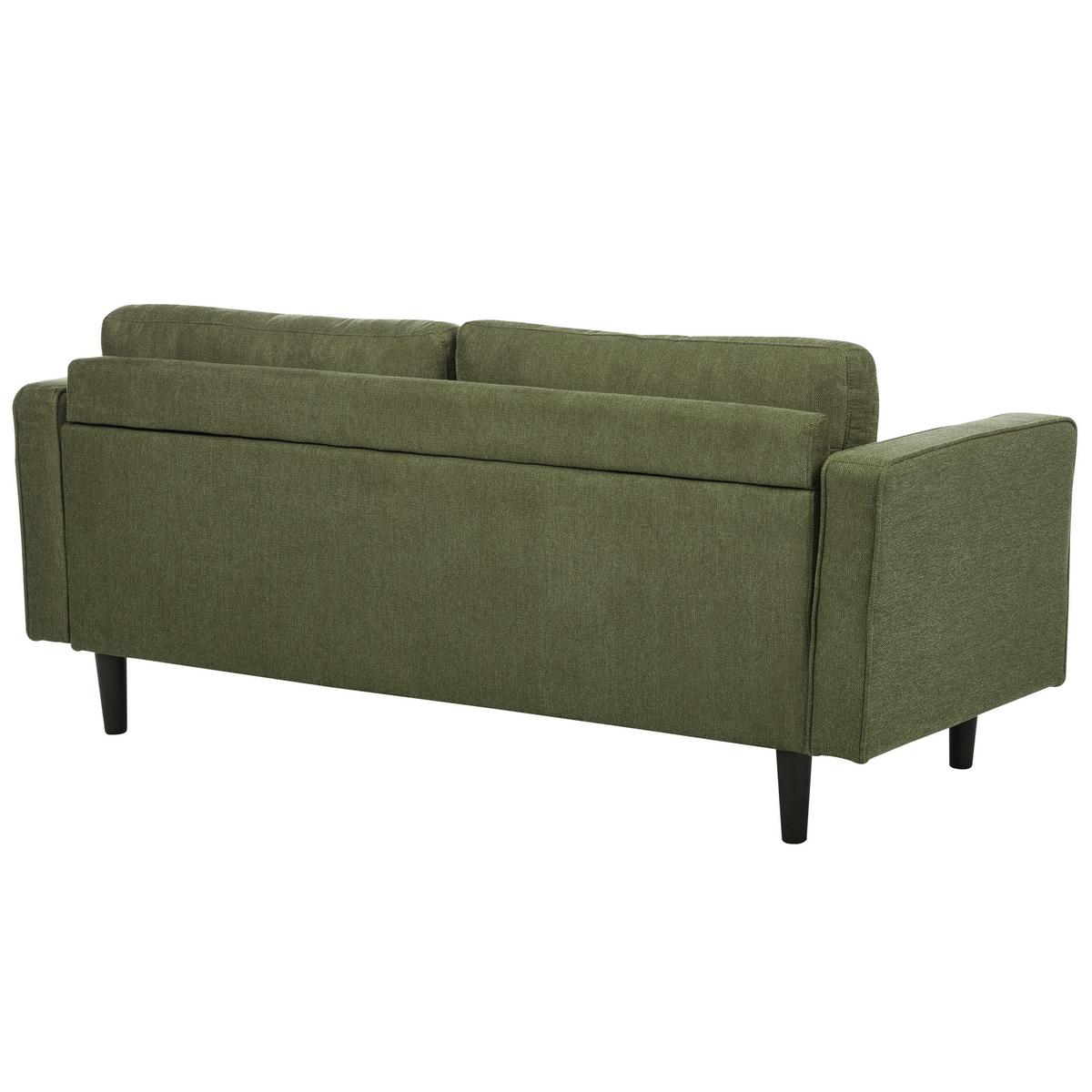 SOFA-SET 4-sitzer dunkelgrün Nurmo - Dunkelbraun/Grün, Textil (77/77/174cm) - Beliani