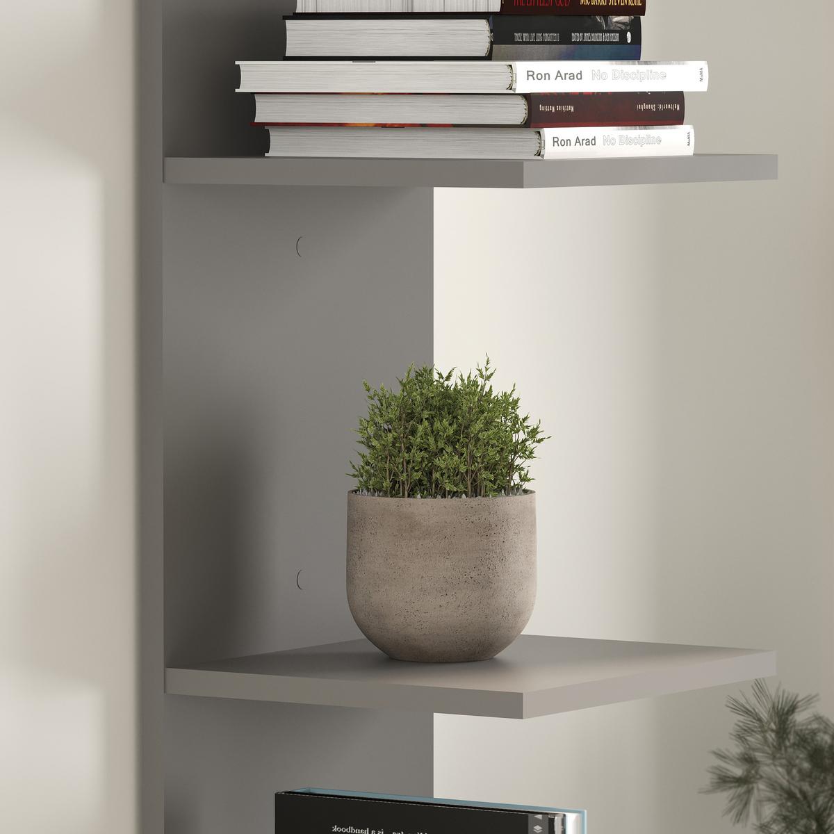 WANDREGAL Surahammar - Grau, Holzwerkstoff (34.5/180/31.5cm) - [en.casa]