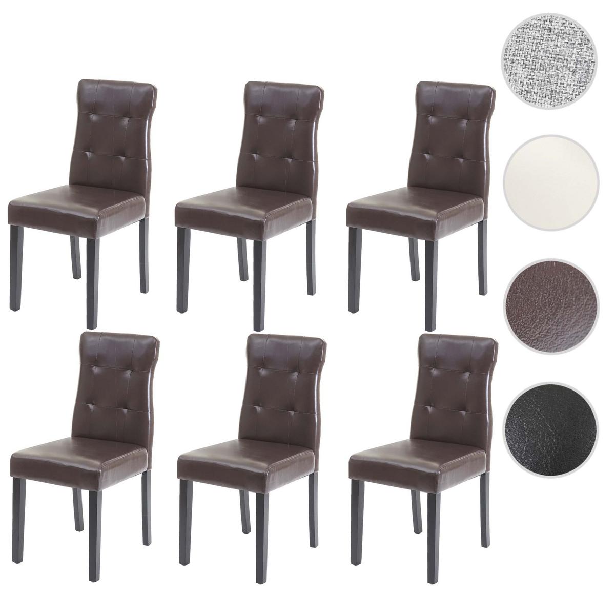 ESSZIMMERSTUHL Braun 6er-Set - Braun, Textil (41/88/55cm) - MCW