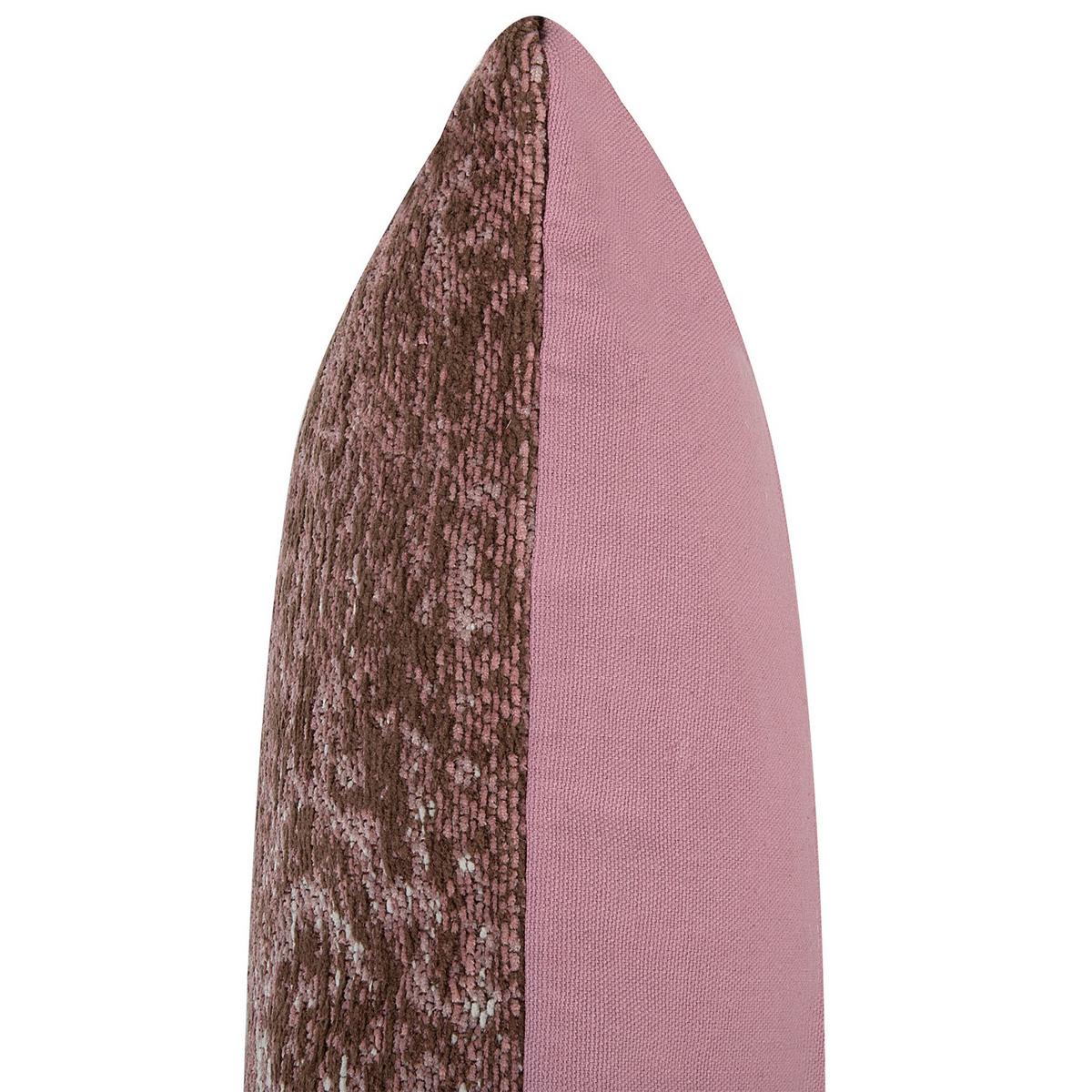 DEKOKISSEN 2er-Set Rosa 45/45 cm Vakayar - Pink, Naturmaterialien/Textil (45/45cm) - Beliani