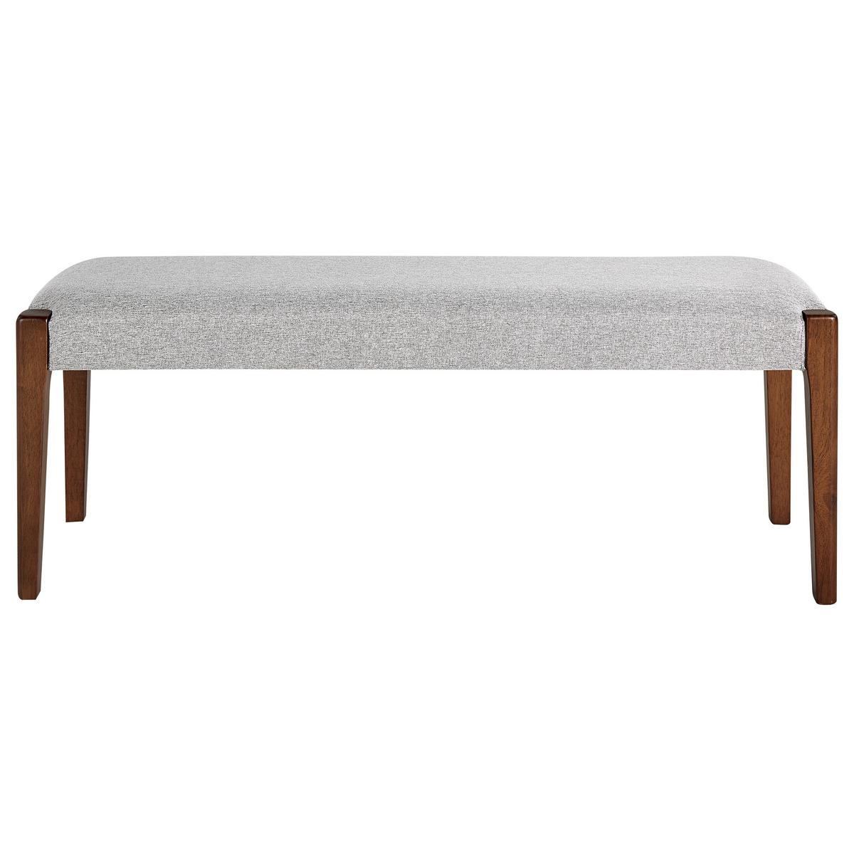 BANK Grau Elyria - Braun/Grau, Textil (122/48/40cm) - Beliani