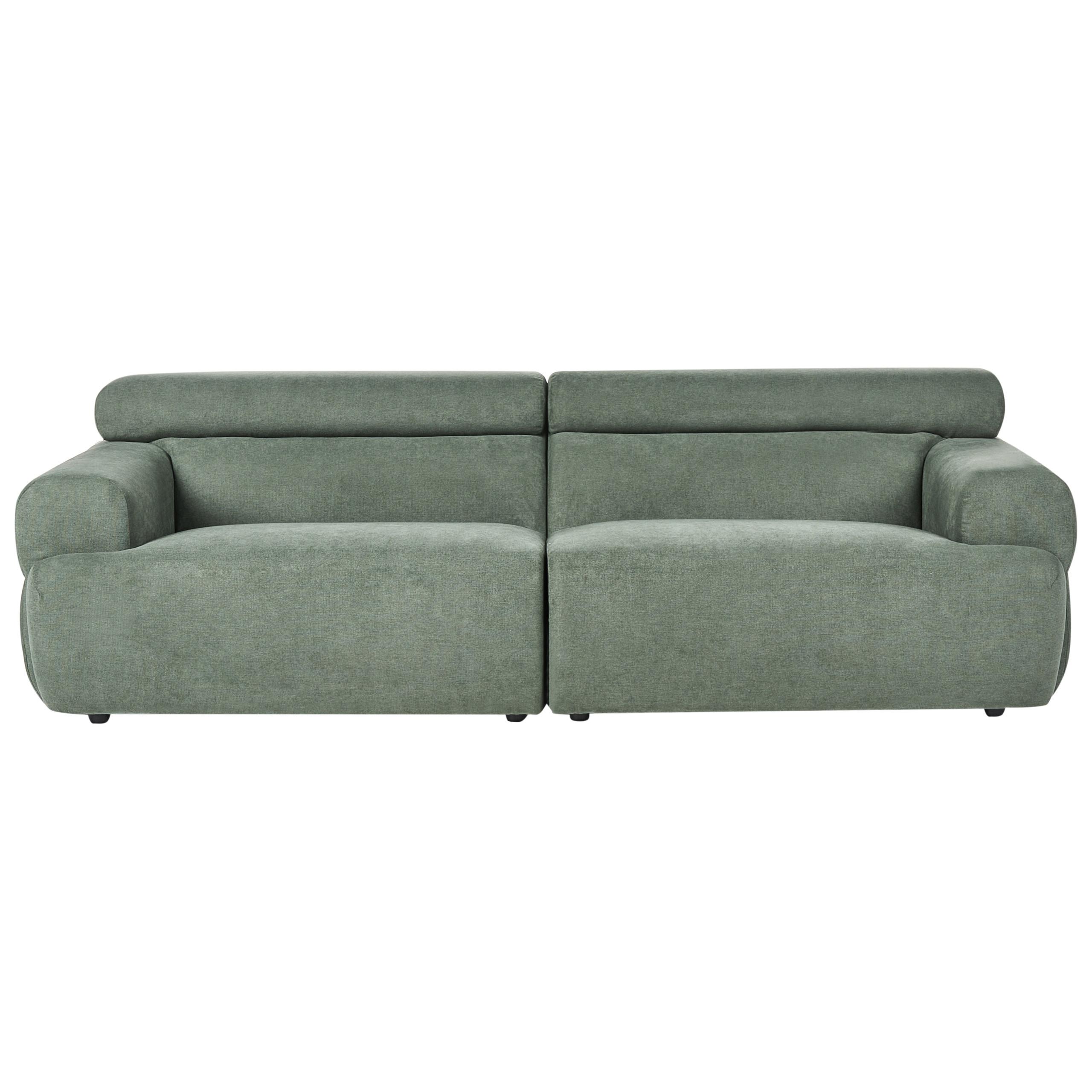 3-SITZER-SOFA Stoff Grün Hovden - Grün, Textil (210/69/95cm) - Beliani