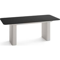ESSTISCH Riven rechteckig ausziehbar verlängerbar mit Butterfly-Auszug, Schwarz 180-276/90/76 cm - Kaschmir/Schwarz, Holzwerkstoff/Metall (90/276/76cm) - WFL GROUP