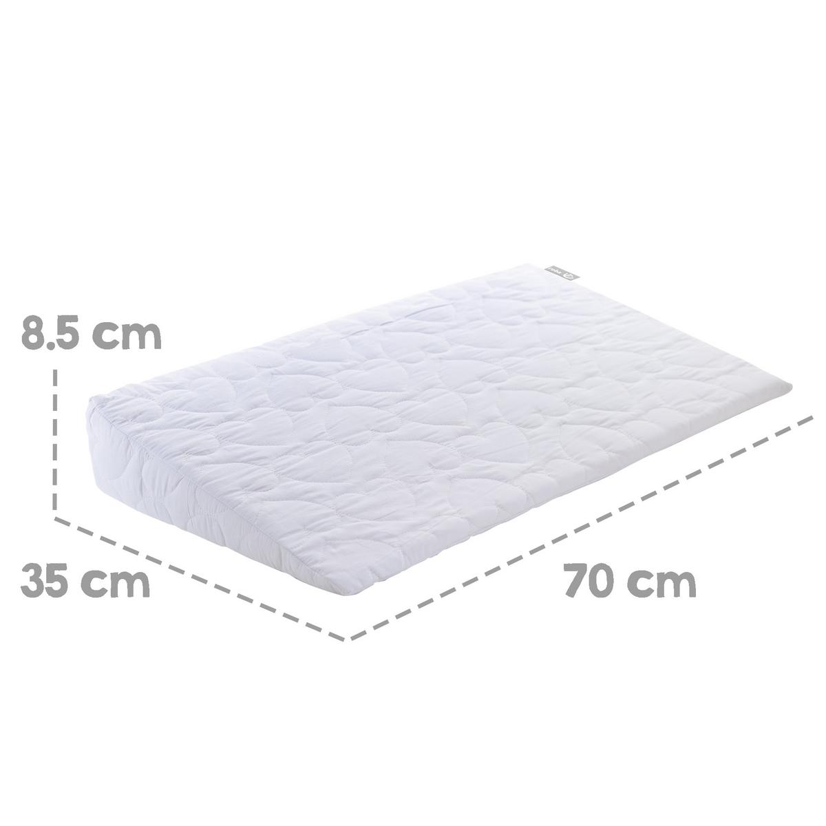 KEILKISSEN 70 x 35 cm - Höhe 85cm - Weiß, Textil (35/70cm) - Roba