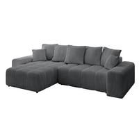 ECKSOFA Ottomane links ENIL-L 297x189x68 Dunkelgrau Cord - Dunkelgrau, Holzwerkstoff/Kunststoff (297/189cm) - ALTDECOR