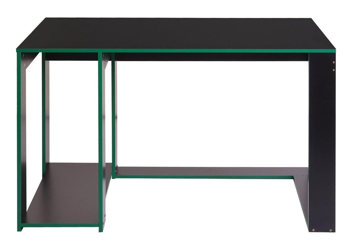 SCHREIBTISCH rechteck Schwarz, Grün - Schwarz/Grün, Holzwerkstoff (60/120/76cm) - MCW