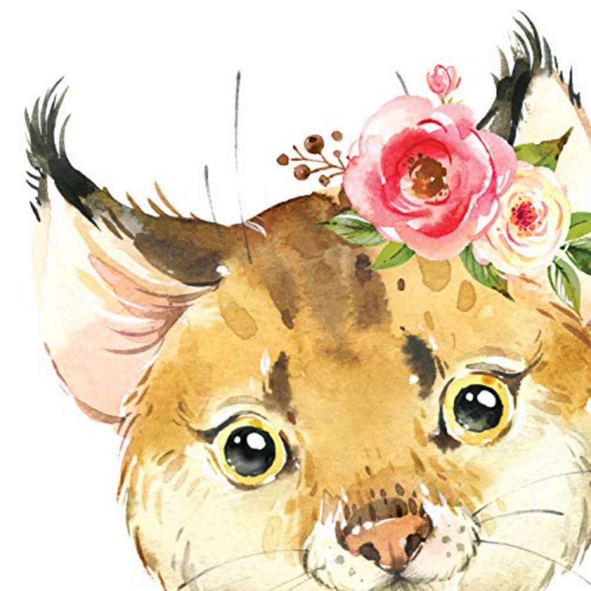 POSTER Set mit 4 Leopard Duck Kuh und Pferd A3 Rahmenlos - Klar, Papier (29.7/3cm) - Nacnic