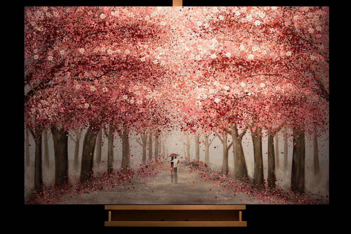 ÖLGEMÄLDE 120/80 cm - Pink, Holz/Textil (120/80cm) - KUNSTLOFT
