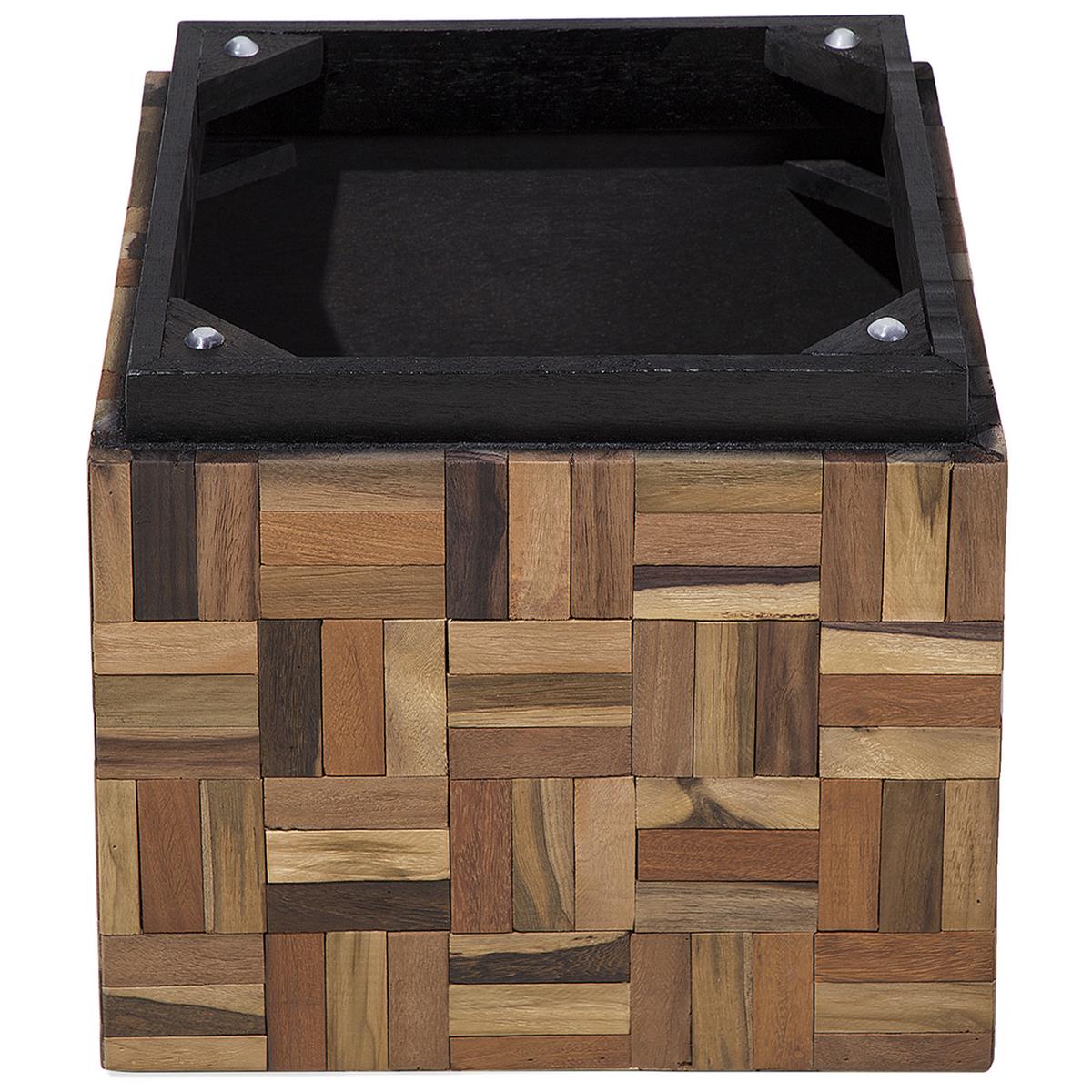 COUCHTISCH Teakholz braun quadratisch 45/45 cm Gameti - Dunkelbraun, Holz (45/45/40cm) - Beliani