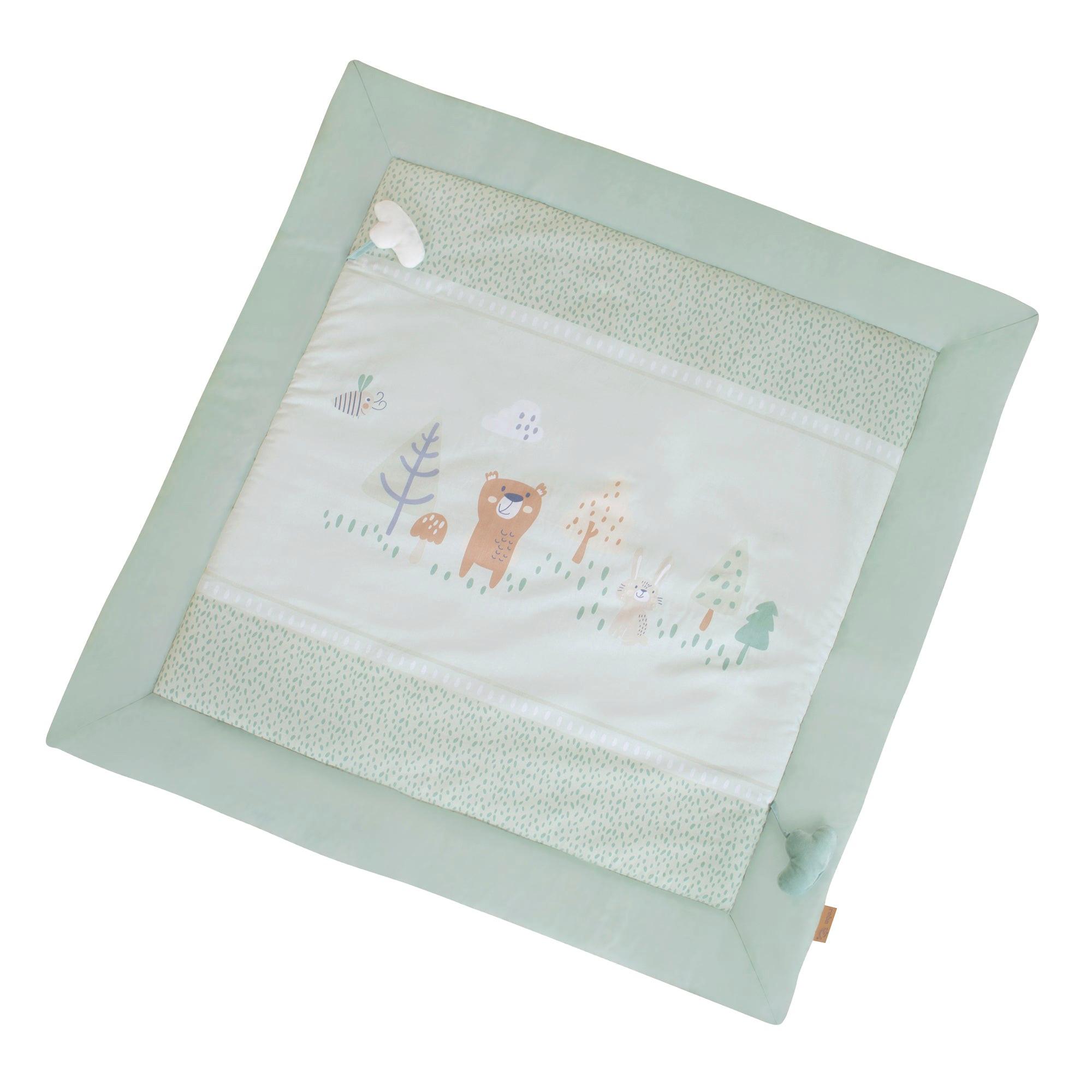 SPIEL- UND KRABBELDECKE - Woodland Buddies - 100 x 100 cm - Grün, Textil (100/100cm) - Roba