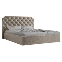 POLSTERBETT Tybilla 160/200 cm in Beige – mit Bettkasten und luxuriösem Stil - Beige/Schwarz, Holz/Holzwerkstoff (160/200cm) - AX Living