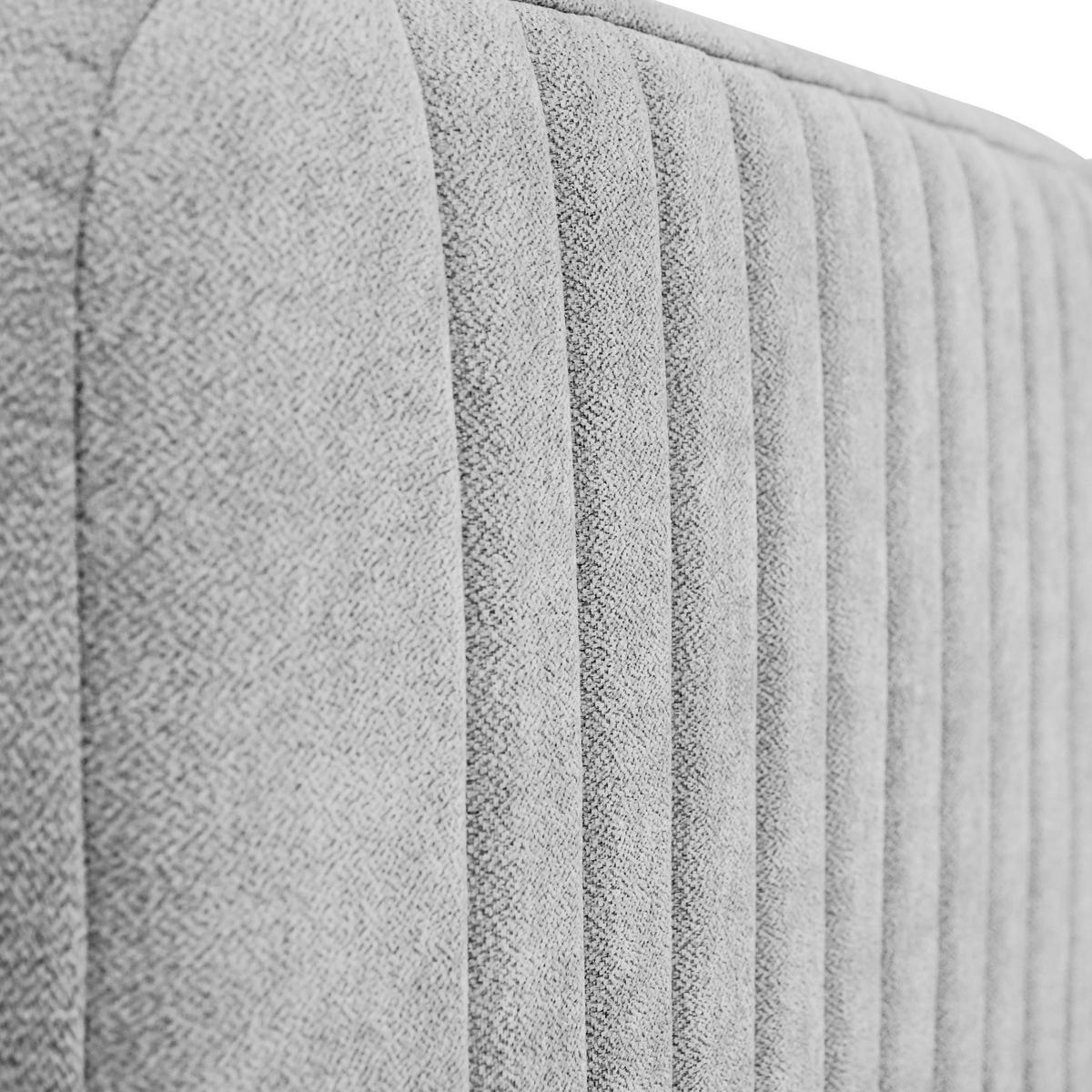 POLSTERBETT Lami 90x200, Einzelbett mit Bettkasten und Schaumstoffmatratze 10 cm, Hellgrau - Hellgrau/Schwarz, Textil/Metall (90/200cm) - Beautysofa