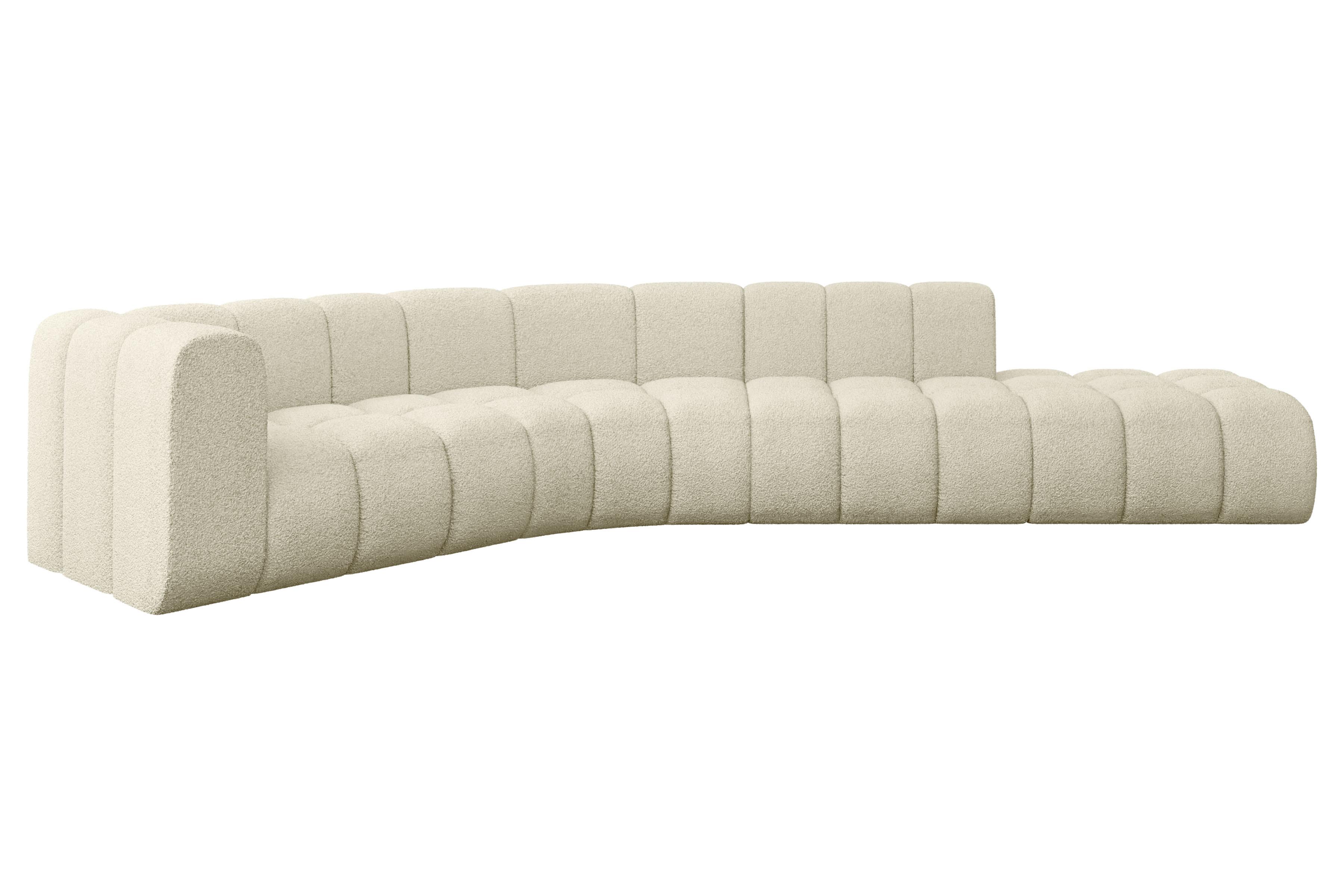 ECKSOFA modulares Sofa Tilmo-L1 - 399x194x70 cm Beige - Beige, Holzwerkstoff/Textil (399/194cm) - ALTDECOR