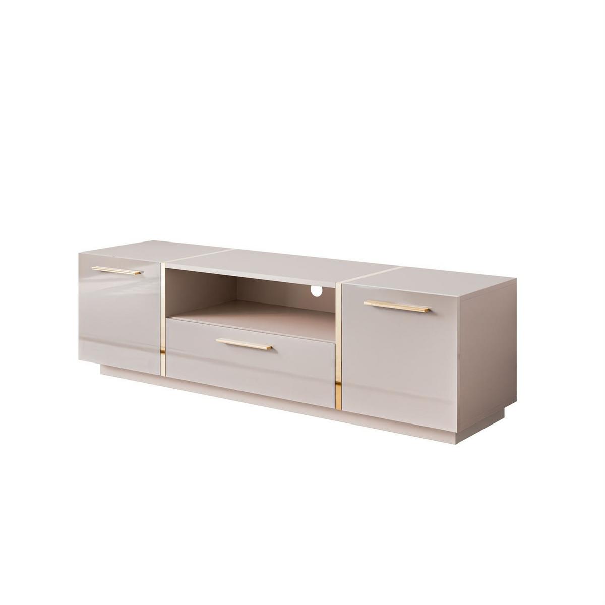 TV ELEMENT ONYX Kaschmir Hochglanz - Kaschmir, Holzwerkstoff (158/46/41.3cm) - Lookway