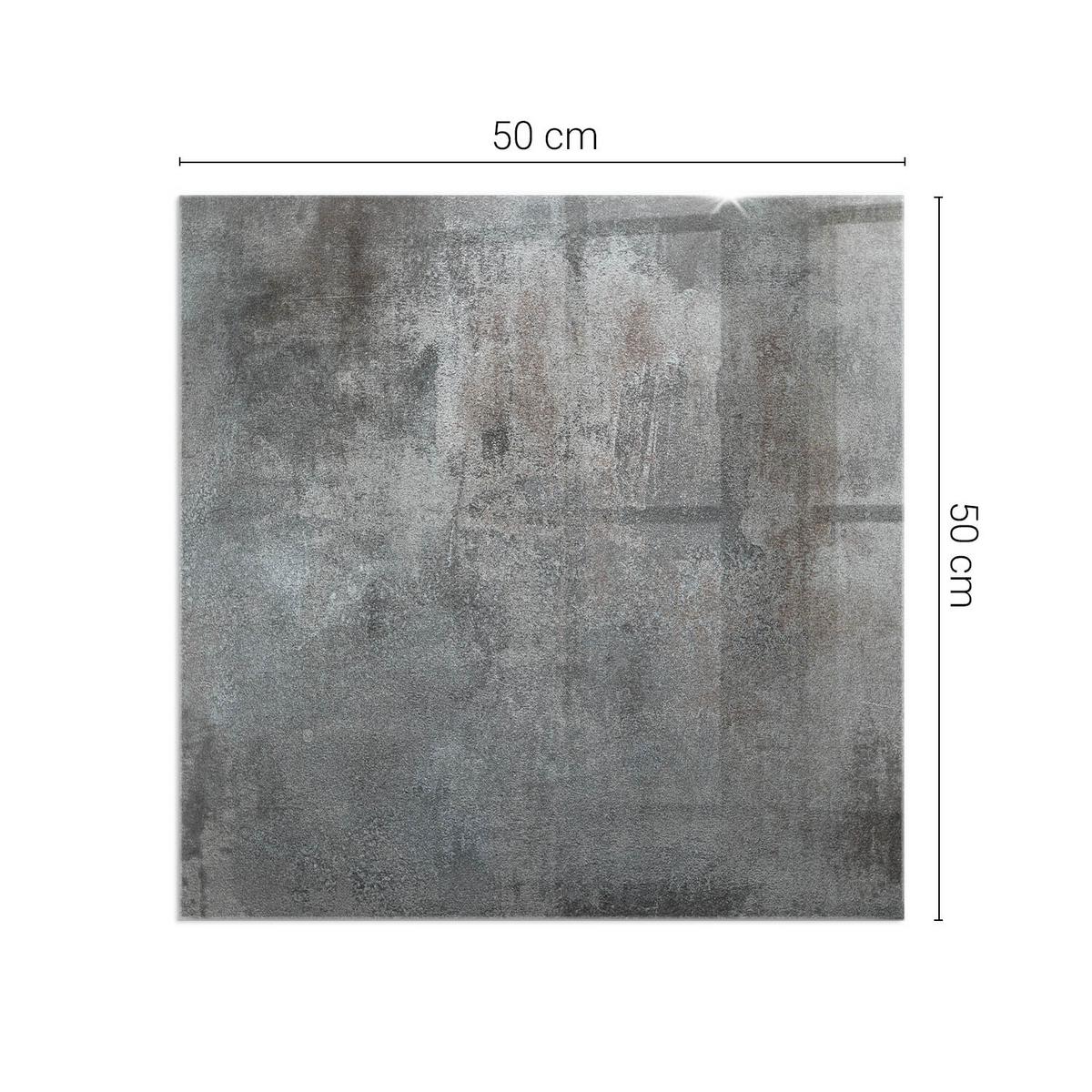 GLASPLATTE für Kamin 50x50 cm - Grau, Glas (50/50/0.4cm) - TULUP