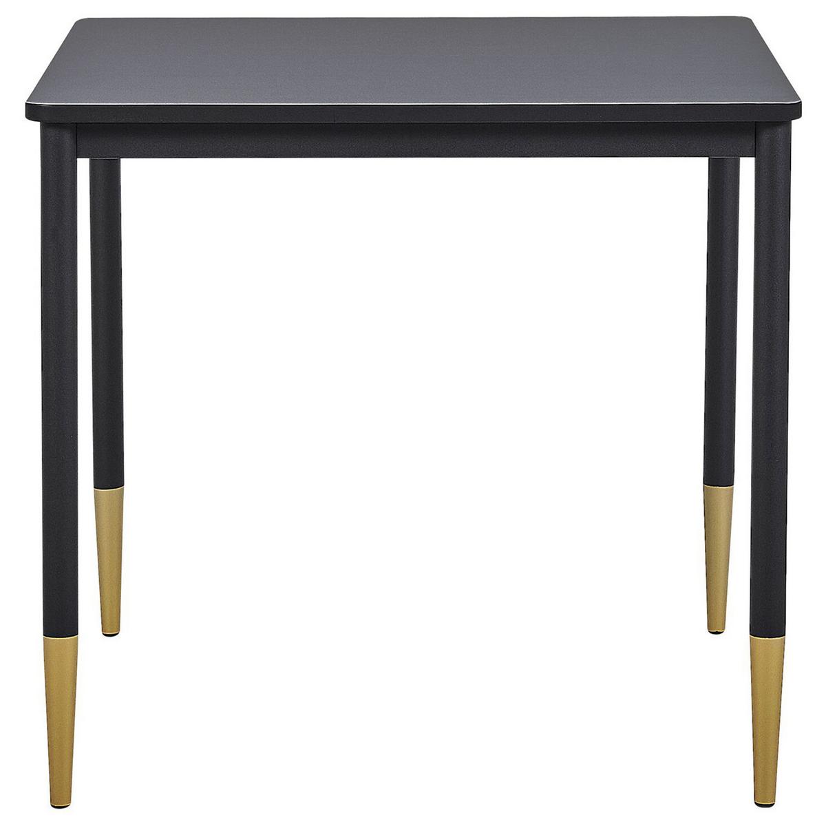 ESSTISCH 80/80/75 cm Schwarz, Goldfarben Quadratisch Shalford - Schwarz, Holzwerkstoff (80/80/75cm) - Beliani