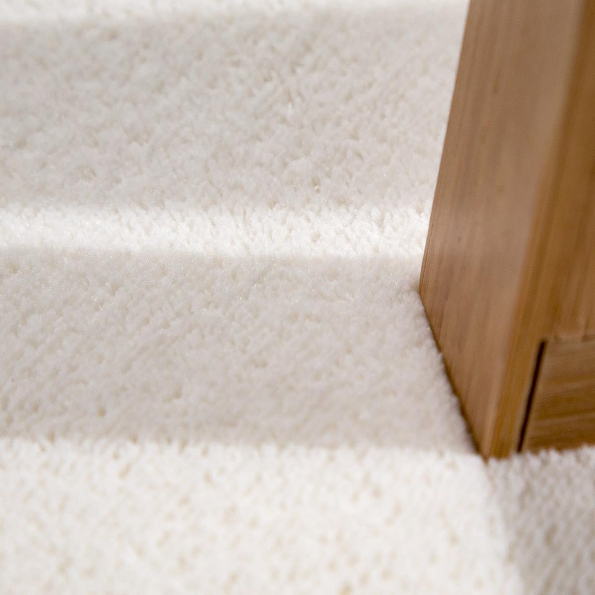 FLACHWEBTEPPICH Waschbar handgewebt, einfarbig, Creme, 50 x 80 cm - Creme, Textil (80/50cm) - KADIMA DESIGN