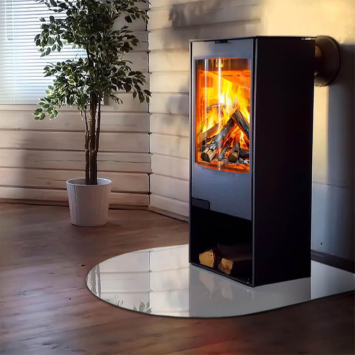 GLASPLATTE für Kamin 100x100 cm - Grau, Glas (100/100/0.4cm) - TULUP