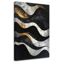 LEINWANDBILD Abstraktion 40x60cm - Schwarz, Textil (40/60cm) - Feeby