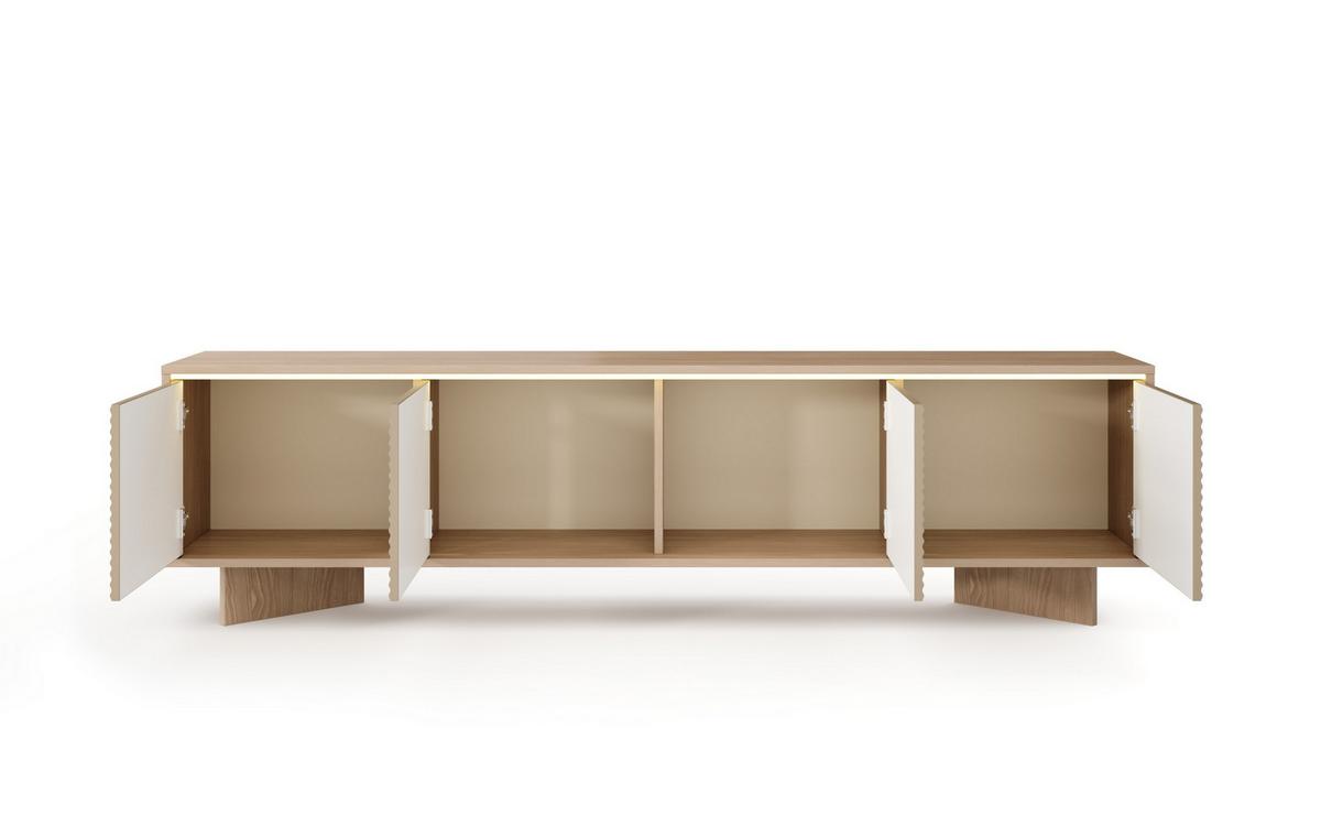 LOWBOARD RIGATO 203,9/54,4/40 cm, Beige - Beige, Holzwerkstoff (203.9/54.4/40cm) - MASSENO