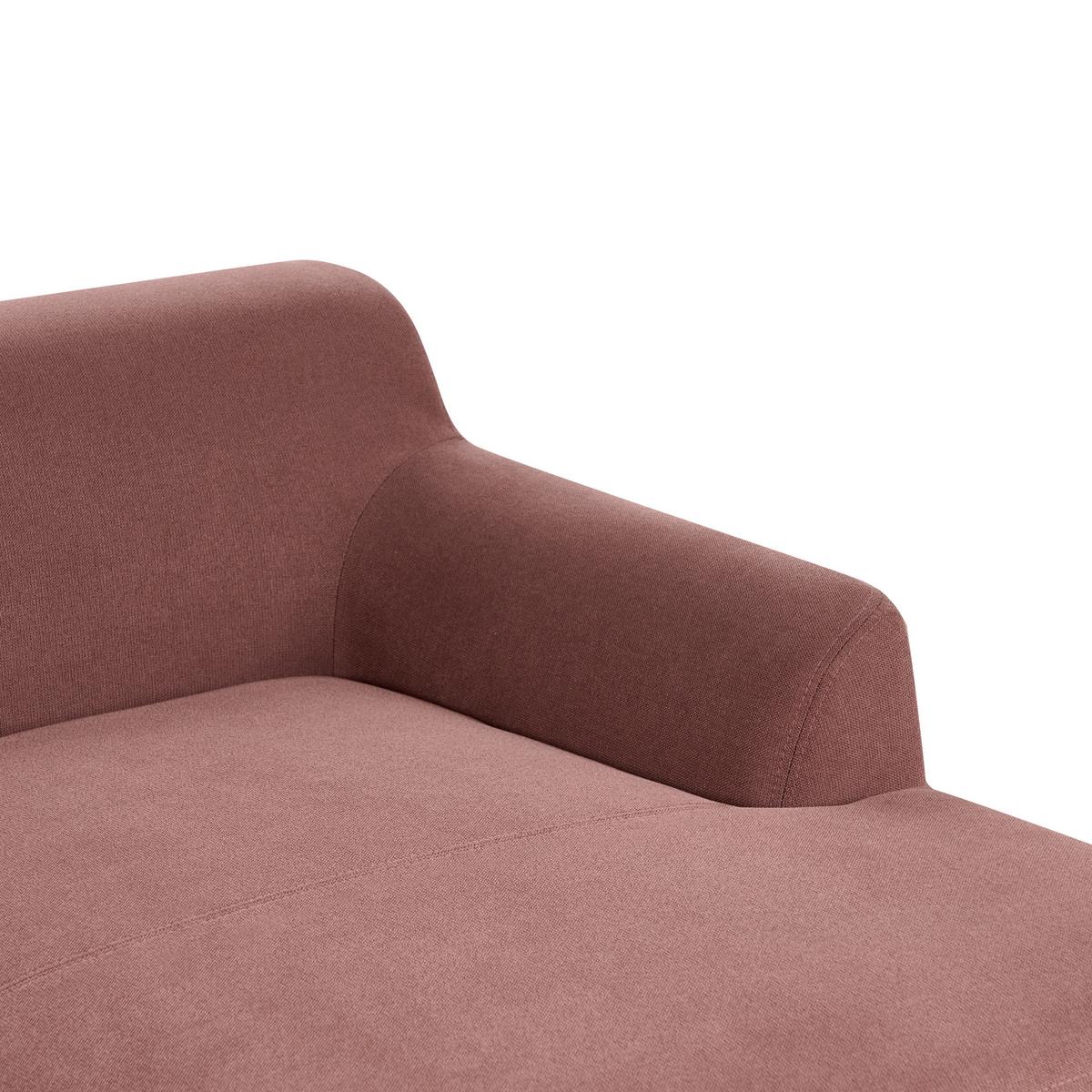ECKSOFA 3-Sitzer Stoff Burgunderrot linksseitig Sosjo - Dunkelrot, Textil (251/132cm) - Beliani