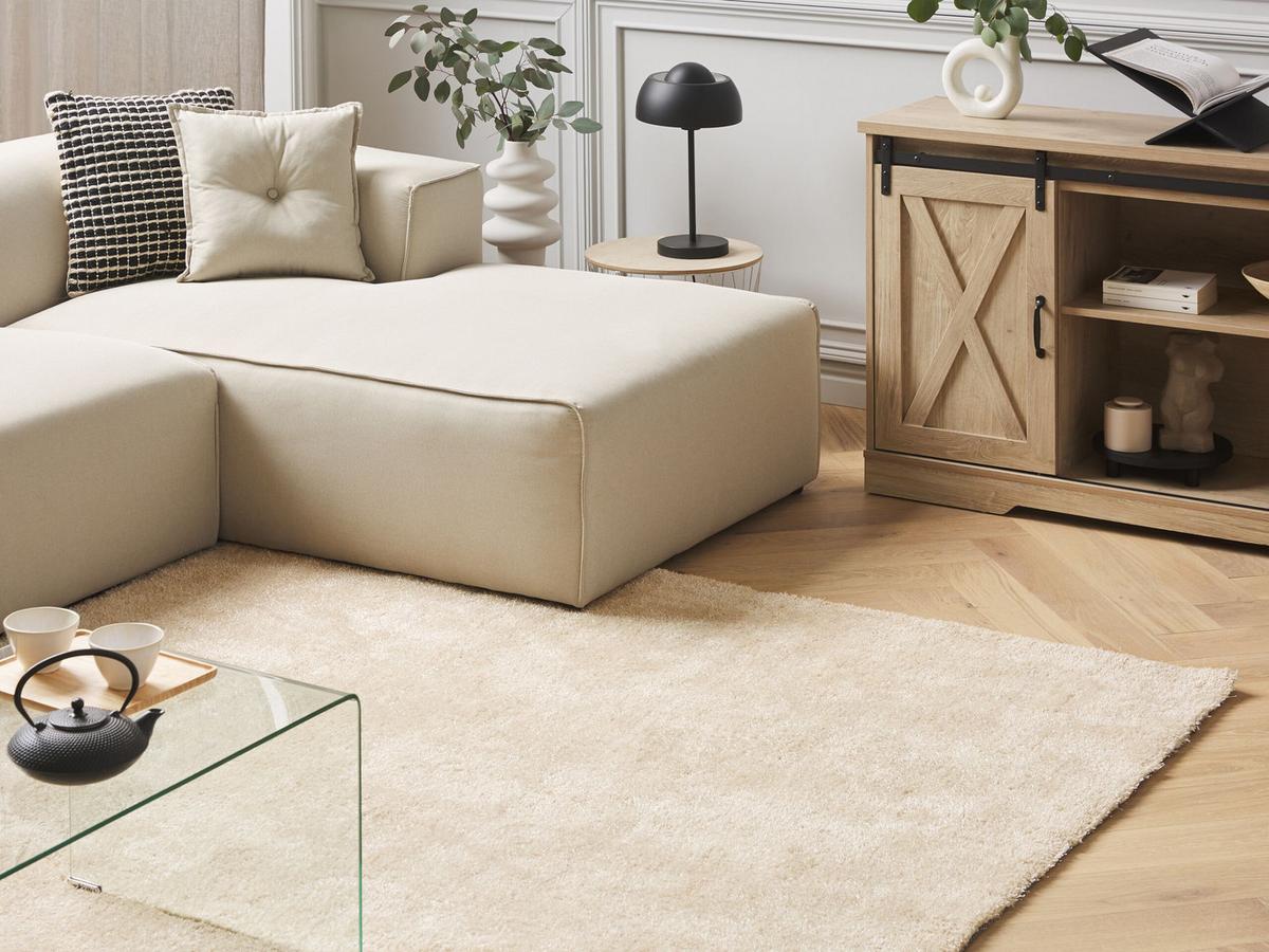 SHAGGY-TEPPICH Demre 300/200 cm - Beige, Kunststoff (200/300cm) - Beliani