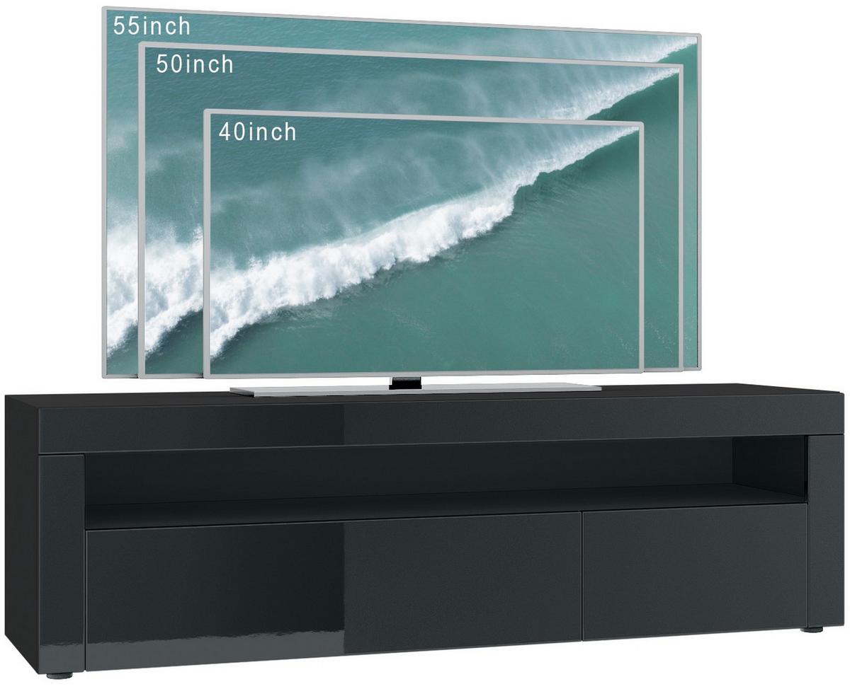LOWBOARD Valencia Avola-Anthrazit / Avola-Anthrazit - Anthrazit, Holzwerkstoff (155/46/40cm) - Vladon