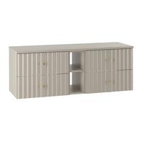 WASCHTISCHUNTERSCHRANK 140.6cm Izae Kaschmir - Beige, Holzwerkstoff (140.6/52.2/46.5cm) - Petits-meubles