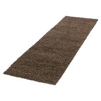 HOCHFLORTEPPICH RHEIN, einfarbig, Braun, 80 x 250 cm - Braun, Textil (250/80cm) - KADIMA DESIGN