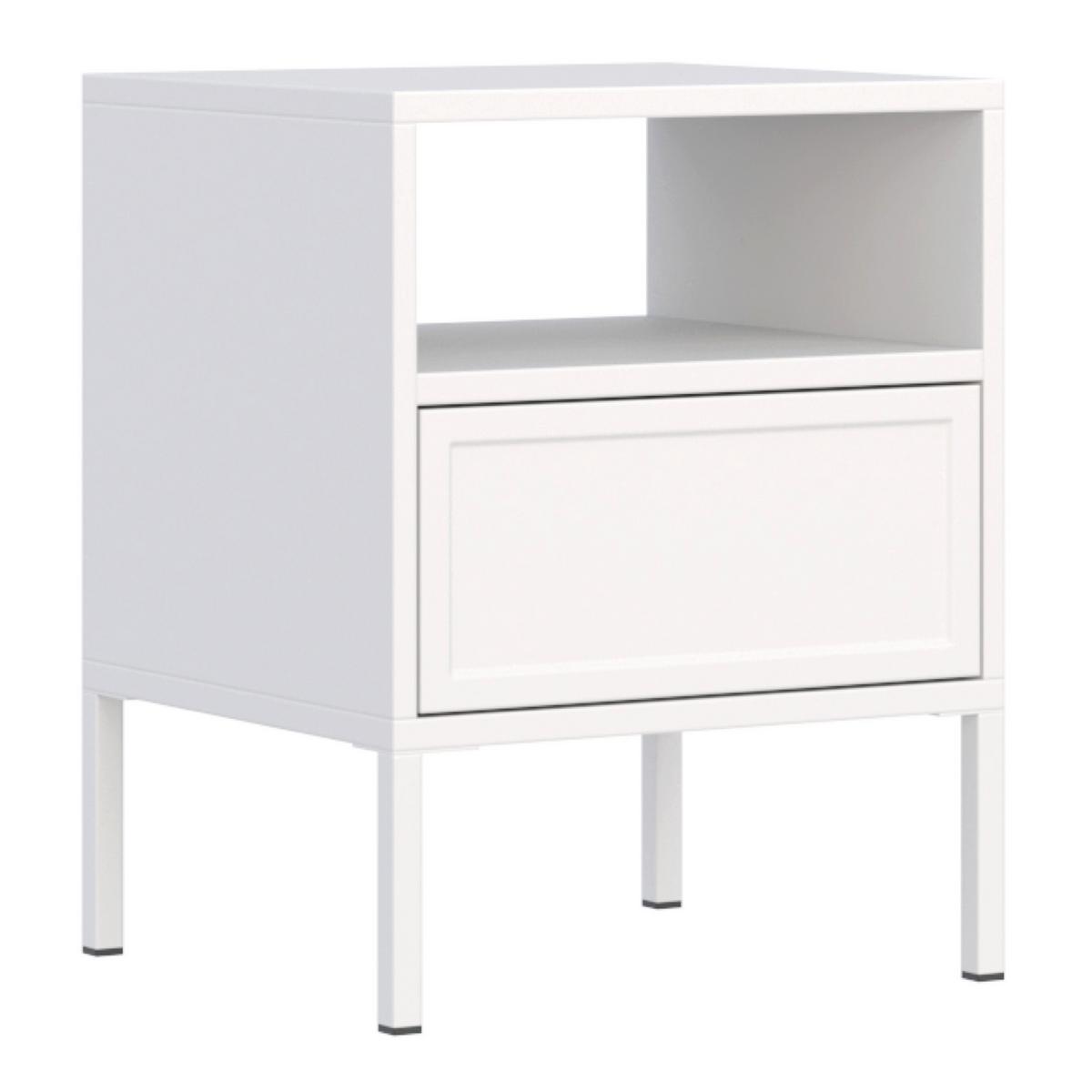 NACHTTISCH VELVETO weiß 50 cm - Weiß, Holzwerkstoff/Metall (45/54/40cm) - Selsey