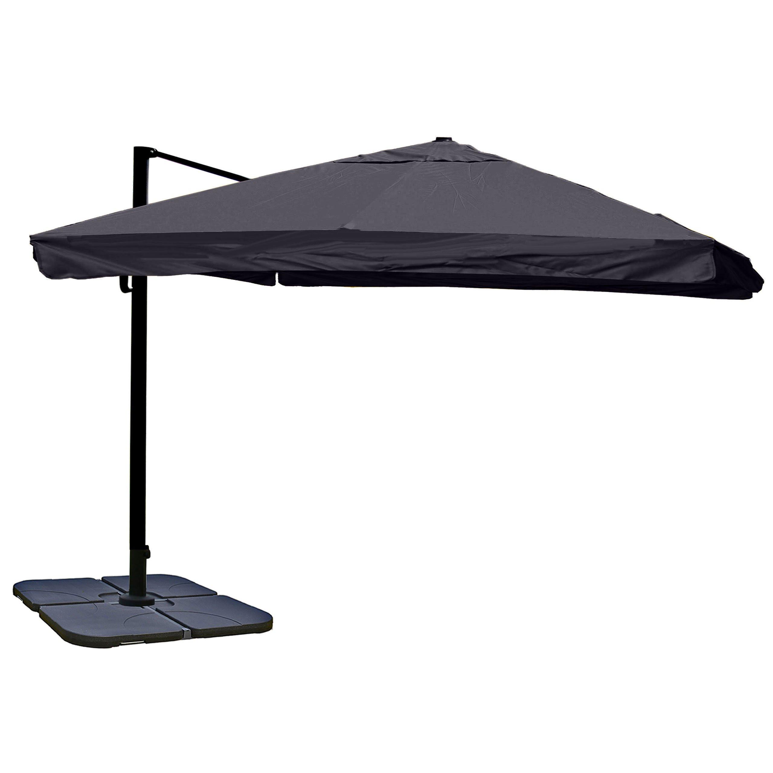 AMPELSCHIRM Anthrazit 300/400 cm - Anthrazit, Textil (400/300cm) - MCW