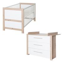 BABYZIMMERSET Malo 2-teilig - Weiß, Holzwerkstoff (144/98.5/76cm) - Roba