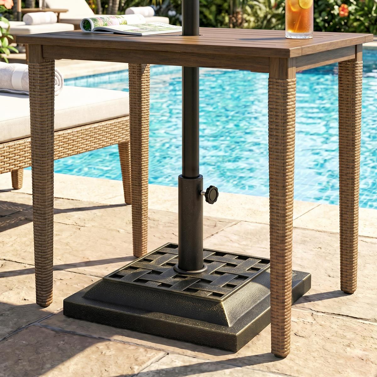 STÄNDER Polyesterharz Bronze - Bronzefarben, Kunststoff (44/44cm) - Outsunny