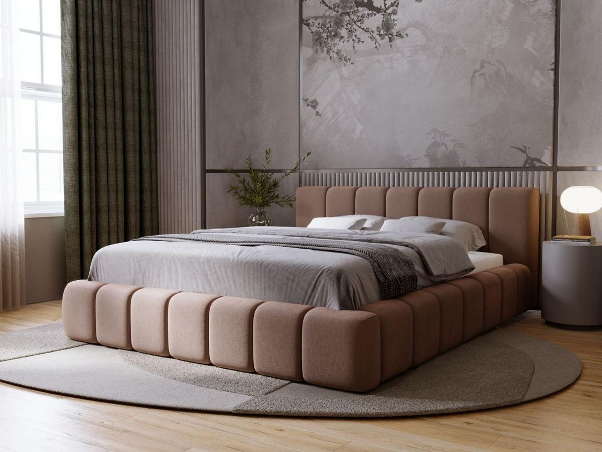 POLSTERBETT Orio 180x200 Braun - Braun, Textil (180/200cm) - Graingold