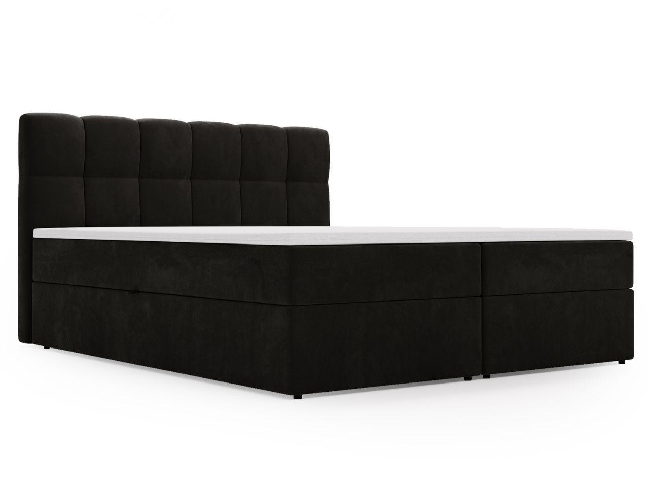 BOXBETT Maison 180x200 Schwarz - Schwarz, Holz/Textil (180/200cm) - Graingold