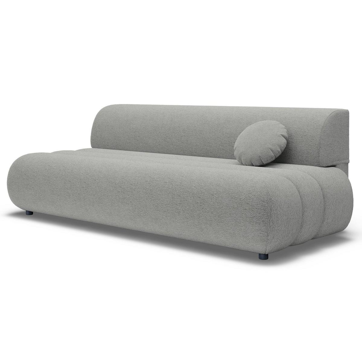 SCHLAFSOFA Arione 214 cm - Hellgrau/Schwarz, Kunststoff/Textil (214/74/104cm) - Selsey