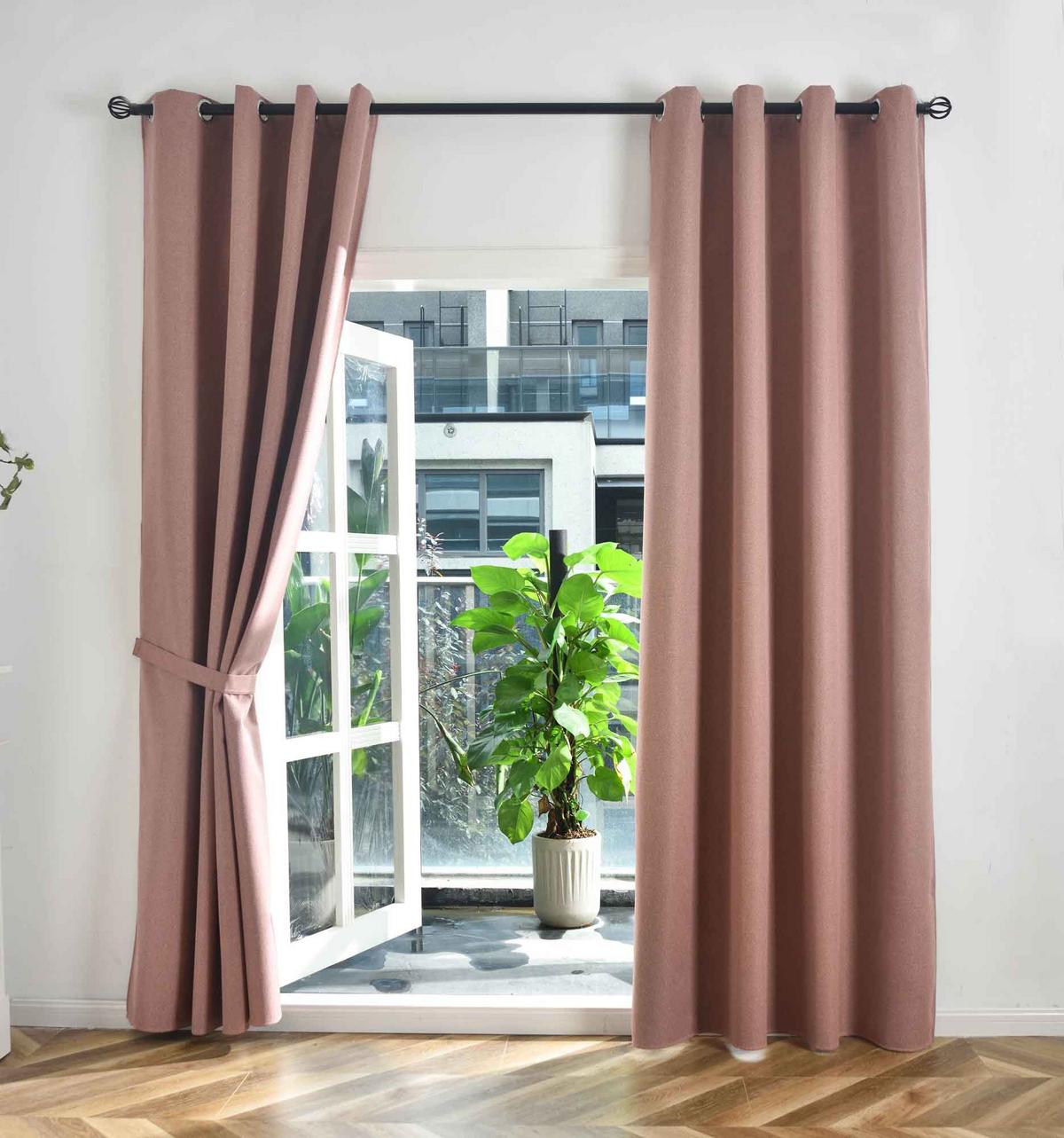 VORHANG 2ER SET »München Dark« HxB 245x145 cm Altrosa - Altrosa, Textil (145/245cm) - Gardinenbox