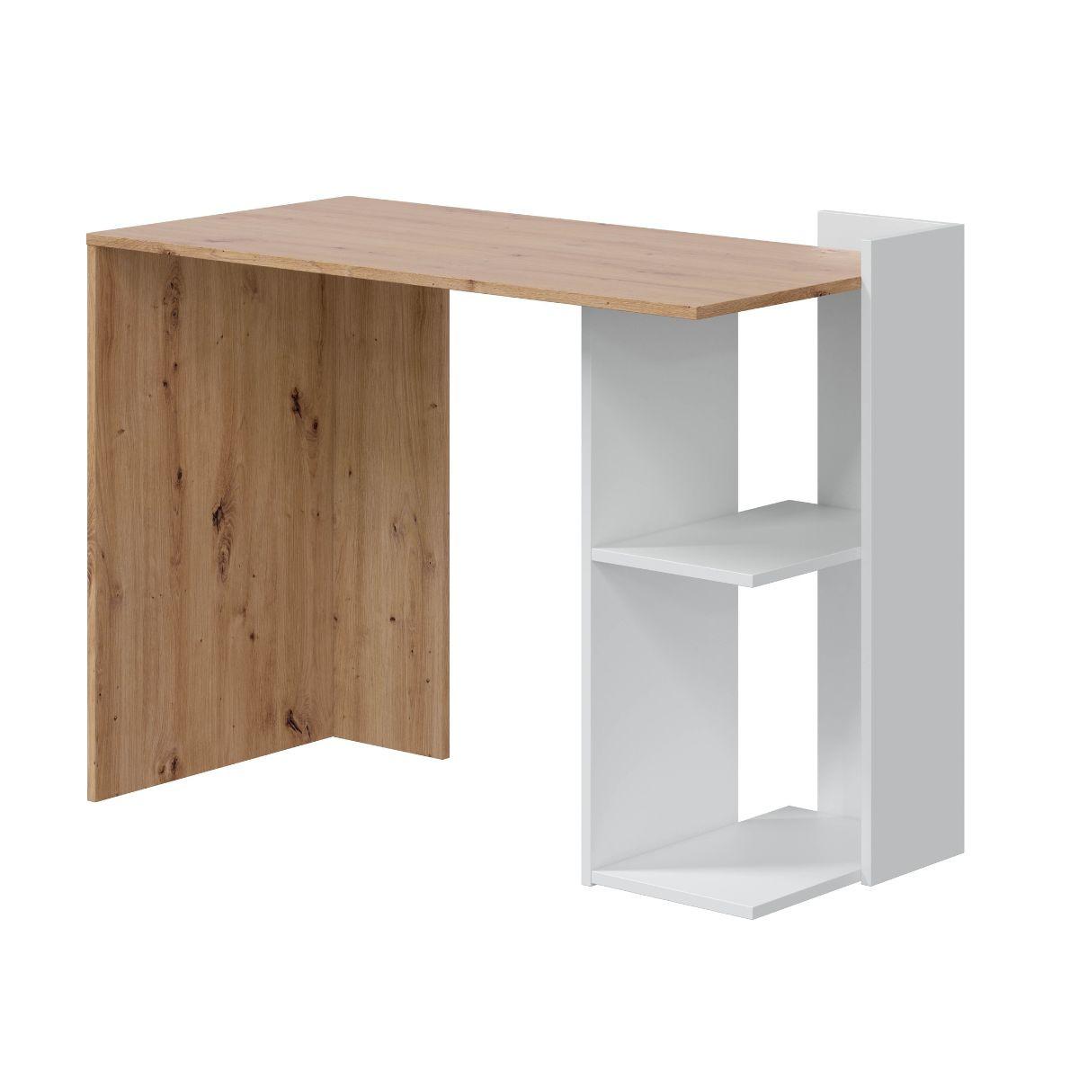 SCHREIBTISCH Kenia - L100 cm - Eschefarben, Holzwerkstoff (52/52/78cm) - Calicosy