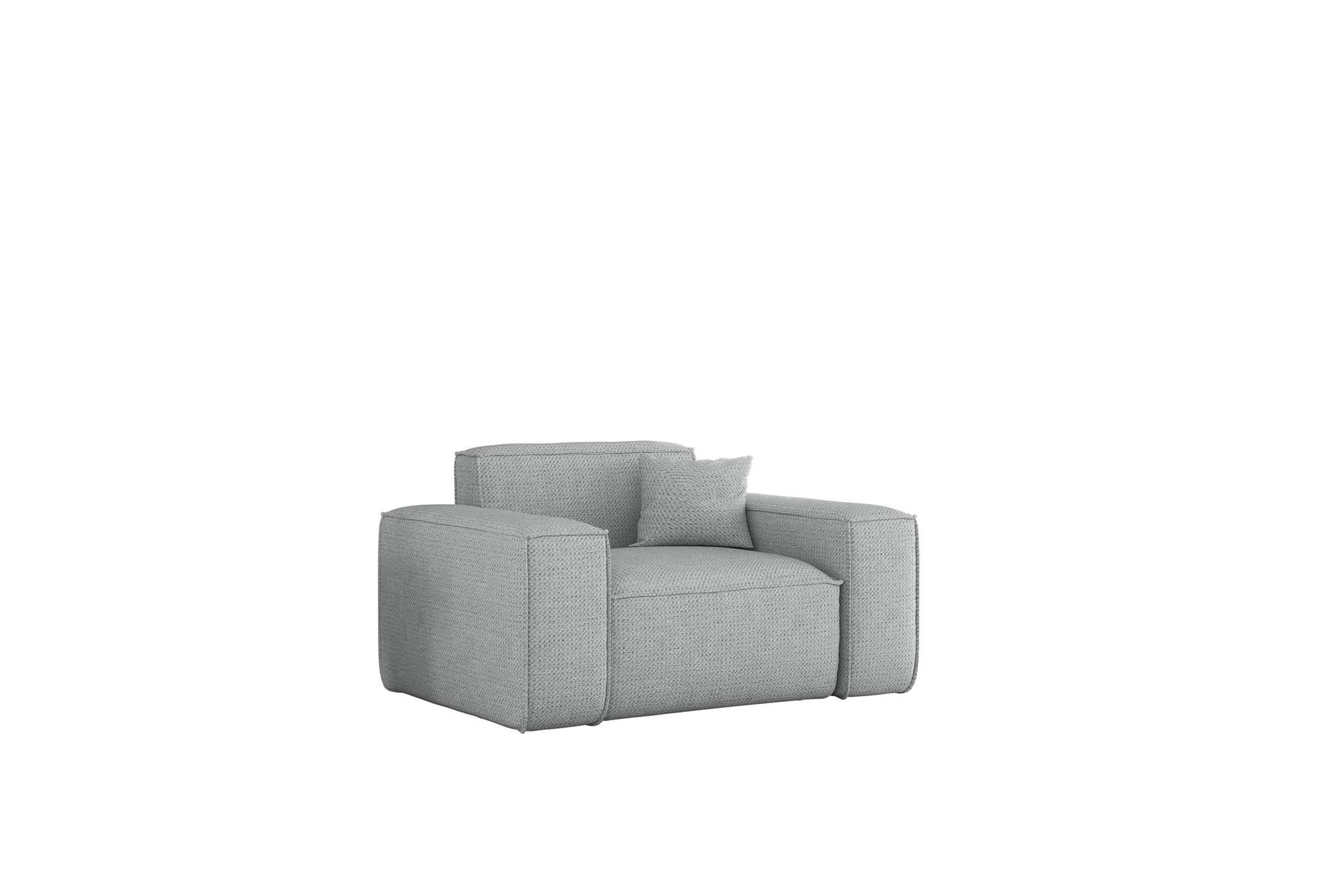 SESSEL Celes Premium In Artico - Hellgrau, Holzwerkstoff/Textil (121/73/90cm) - Fun Möbel