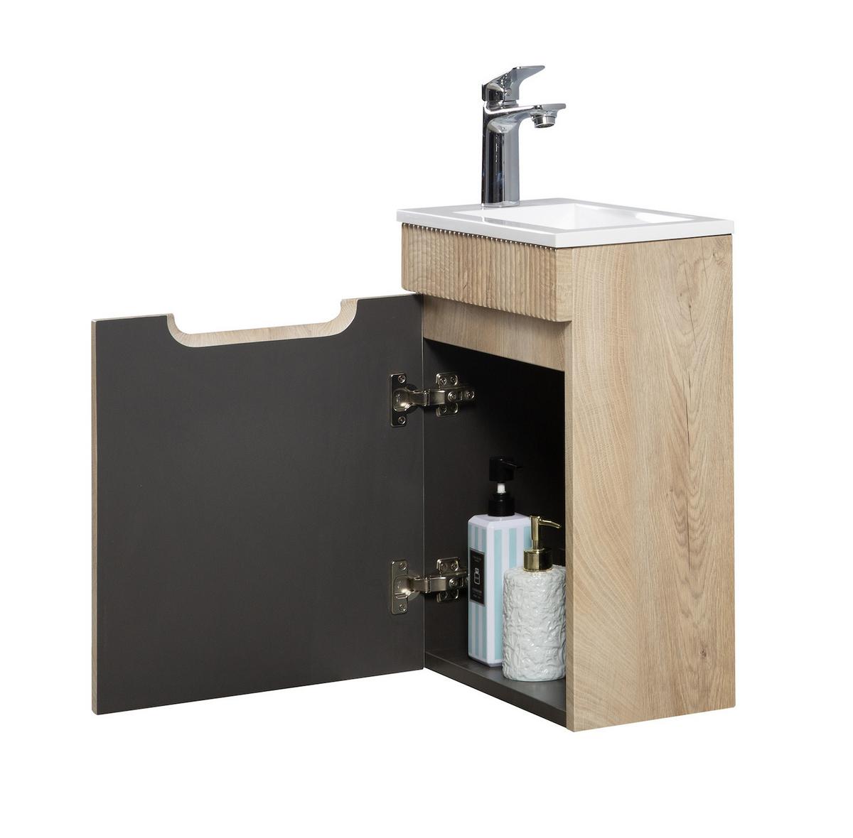 GÄSTE-WC-MÖBELSET Thermis 2 Teile Eiche Hell- 40 x 22 x 53 cm - Eiche Wotan/Sonoma Eiche, Holz (40/53/22cm) - Badplaats