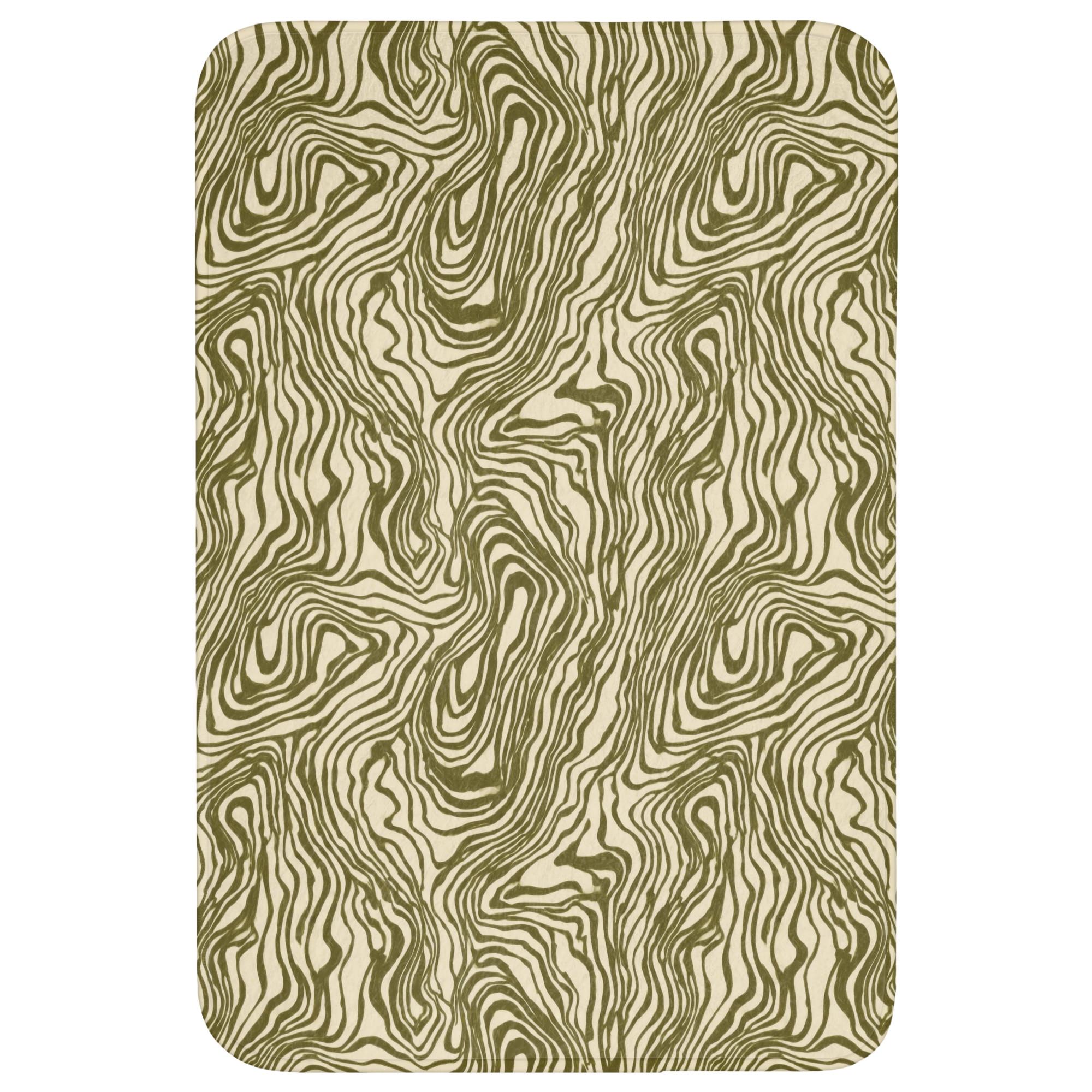BADEMATTE Abstrakt - Marmor - Grün Rutschfest 60x90 cm - Dunkelgrün, Textil (60/90cm) - OnlyWow