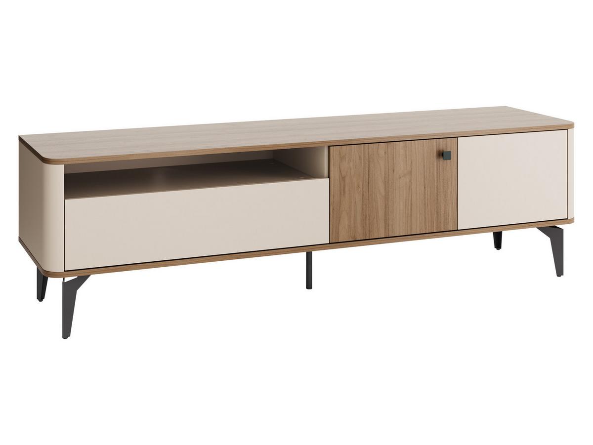 TV-LOWBOARD Aurena 2D1S AU06 - Kaschmir/Nussbaumfarben, Holzwerkstoff/Metall (180/51/41cm) - MIRJAN24