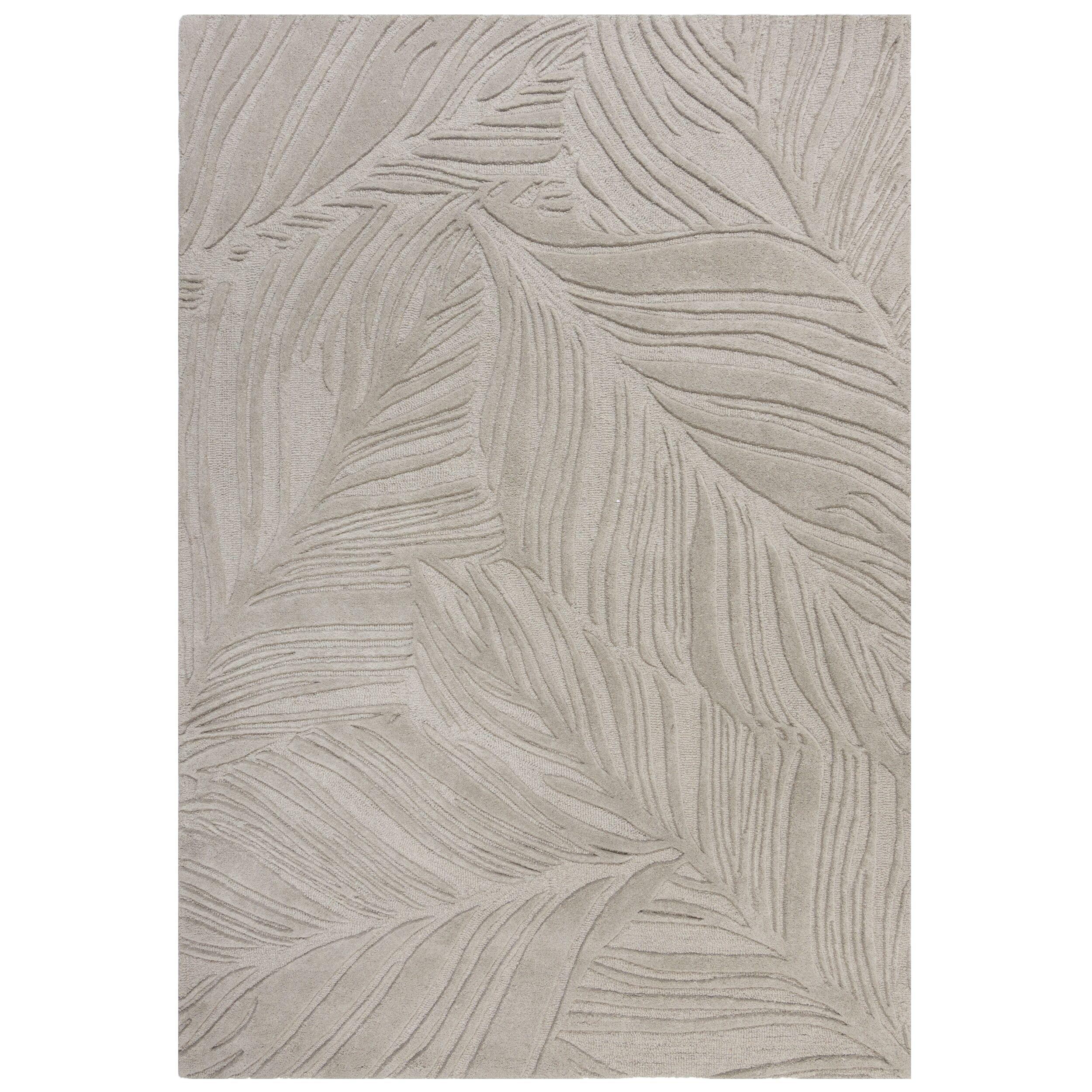 WOLLTEPPICH LEVEN, floral, Grau, 200 x 290 cm - Grau, Textil (200/290cm) - KADIMA DESIGN