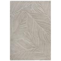 WOLLTEPPICH LEVEN, floral, Grau, 200 x 290 cm - Grau, Textil (200/290cm) - KADIMA DESIGN
