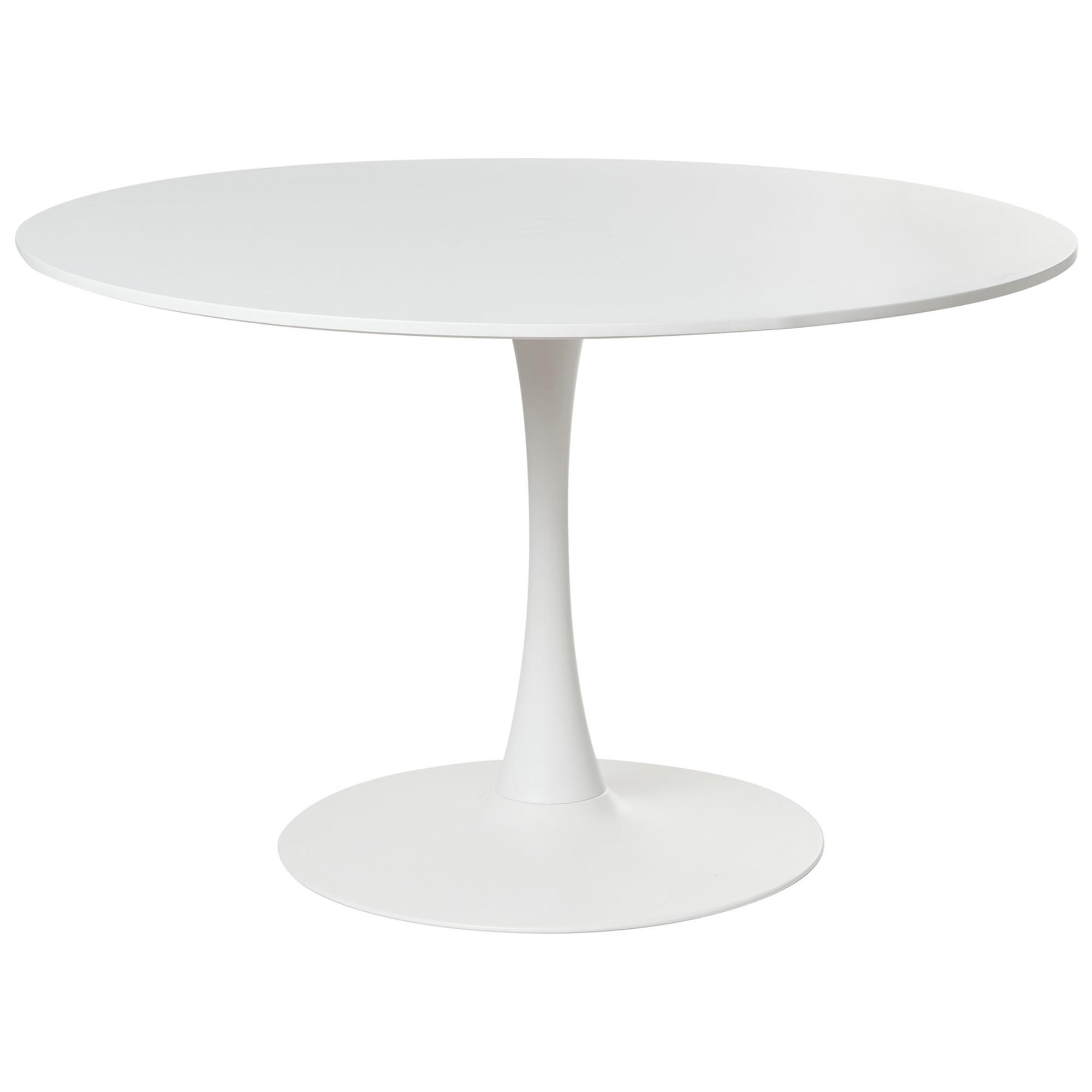 ESSTISCH Weiß Boca - Weiß, Holzwerkstoff (120/120/74cm) - Beliani