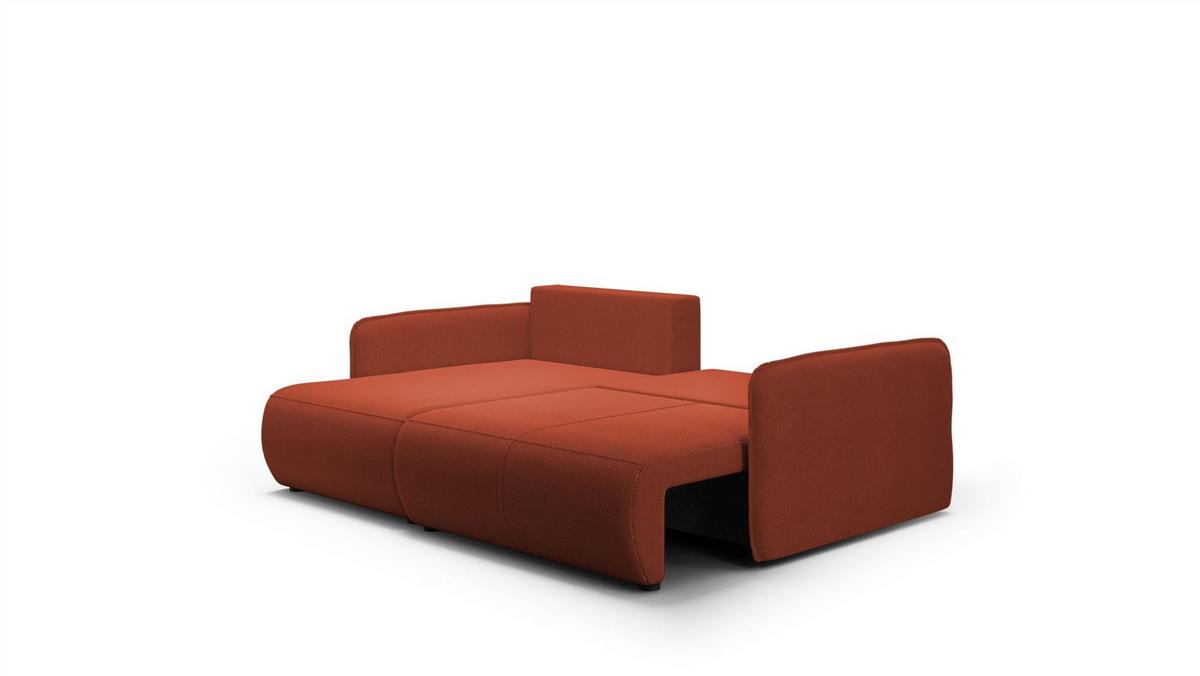 ECKSOFA Calgary - Rotbraun, Holzwerkstoff/Textil (207/148cm) - Fun Möbel