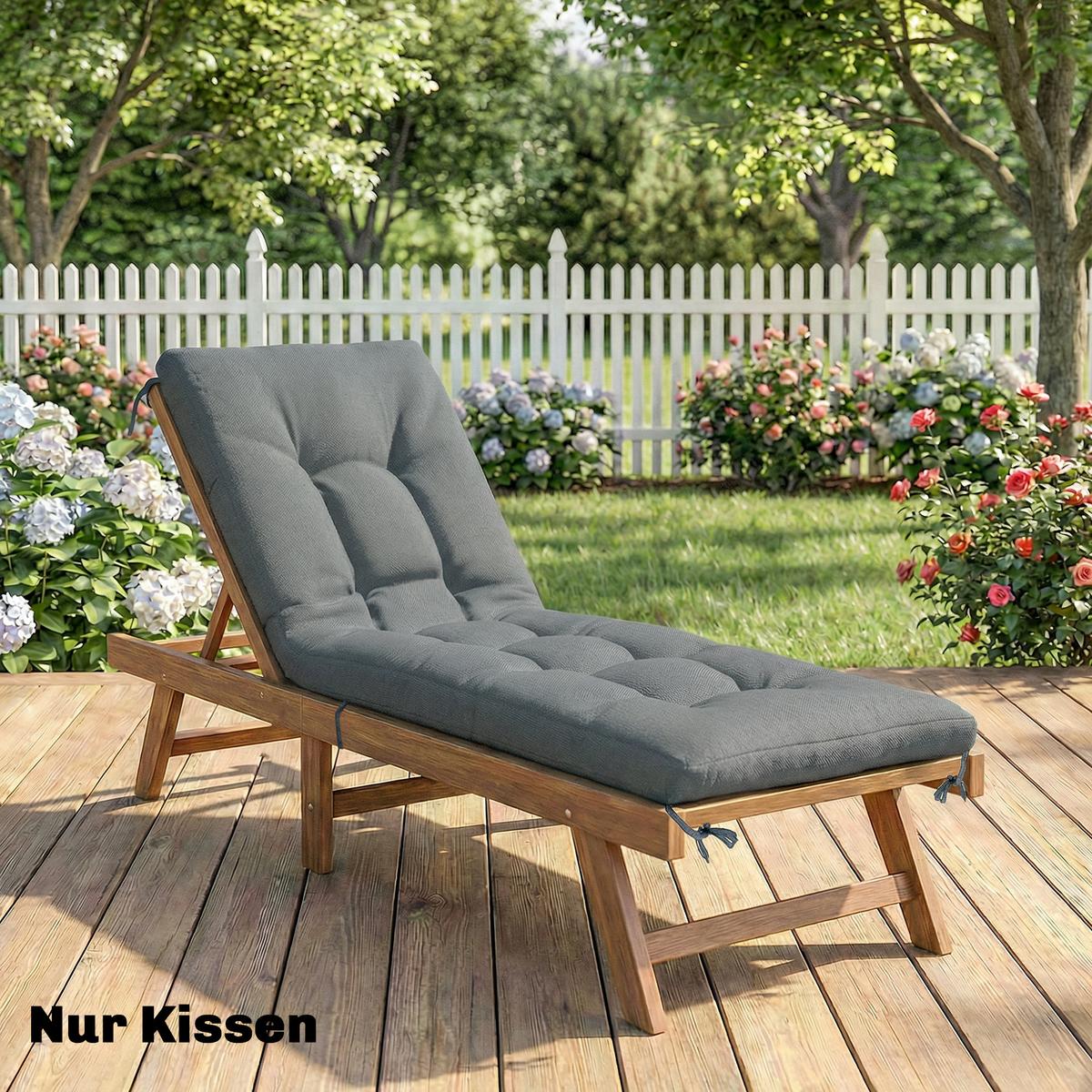 SITZKISSEN aus Polyester & PP-Baumwolle Dunkelgrau - Dunkelgrau, Textil (65/13/198cm) - Outsunny