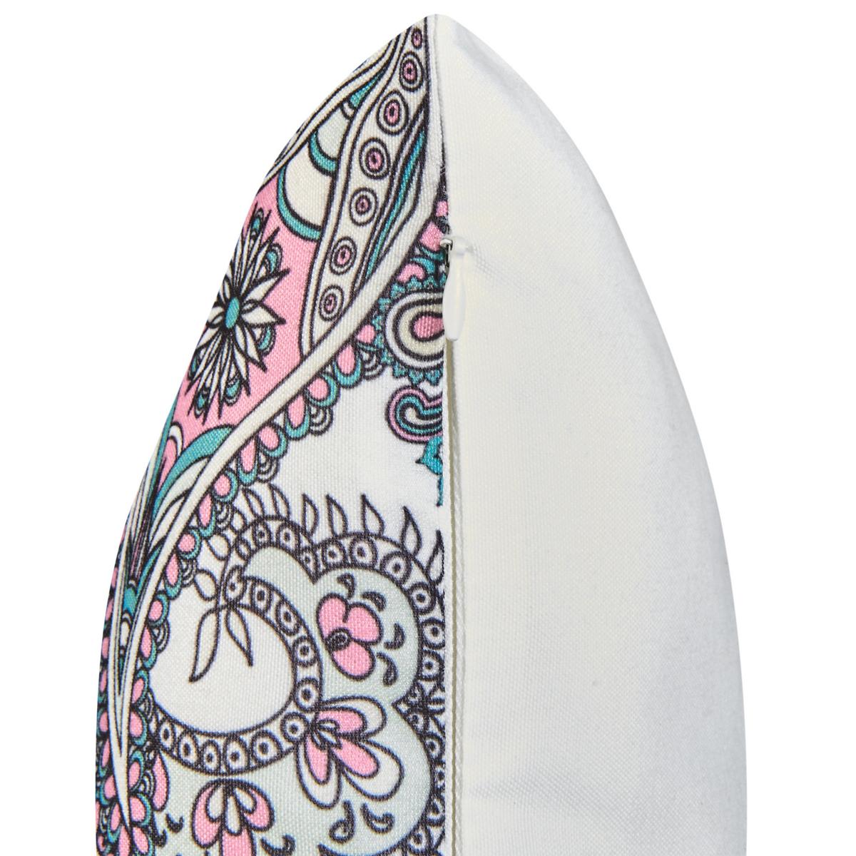 GARTENKISSEN 3er-Set Purpur 45/45 cm Tide - Pink/Violett, Textil (45/10/45cm) - Beliani