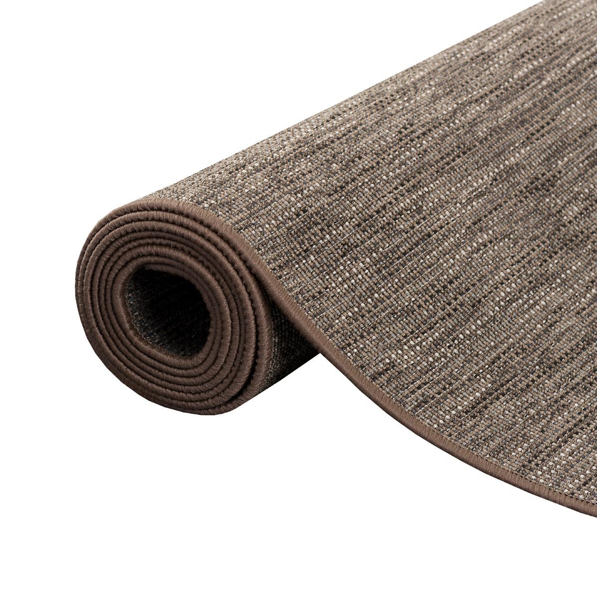 SISAL-OPTIK DESIGNER FLACHGEWEBE TEPPICH PURE MELIERT - Braun, Textil (80/320cm) - Snapstyle